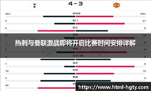 热刺与曼联激战即将开启比赛时间安排详解